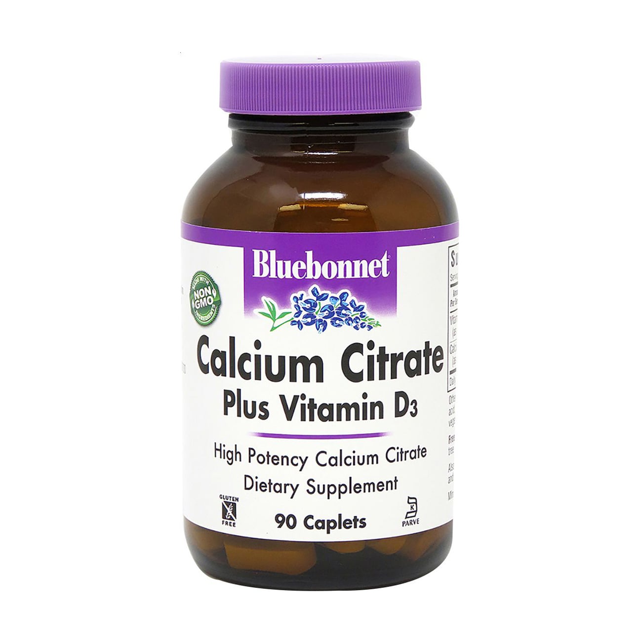 Кальцій цитрат + вітамін Д3 Bluebonnet Nutrition Calcium Citrate Plus Vitamin D3, 90 капсул